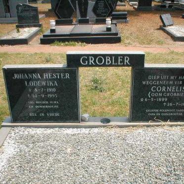 GROBLER Cornelis 1899-1985 &amp; Johanna Hester Lodewika 1910-1995