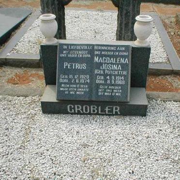 GROBLER Petrus 1920-1974 &amp; Magdalena Josina POTGIETER 1914-1968