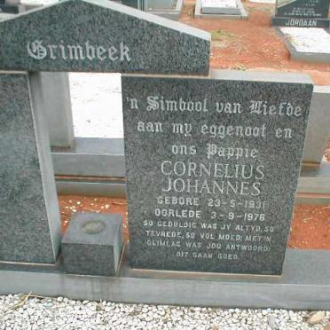 GRIMBEEK Cornelius Johannes 1931-1976