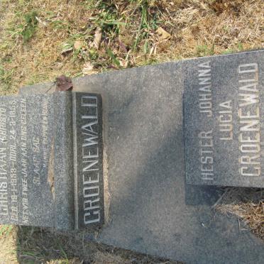 GROENEWALD Hester Johanna Lucia 1923-1986 :: GROENEWALD Christiaan 1953-1955