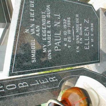 GROBLER Paul N.J. 1932-1995 &amp; Ellen Z. 1936-