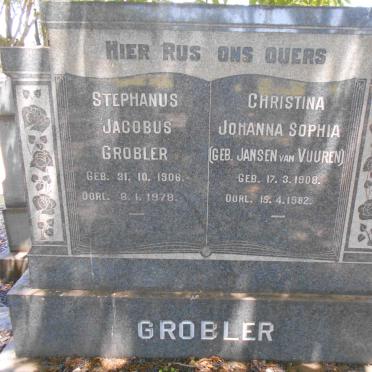 GROBLER Stephanus Jacobus 1906-1978 &amp; Christina Johanna Sophia JANSEN VAN VUUREN 1908-1982