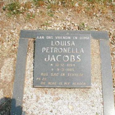 JACOBS Louisa Petronella 1894-1985
