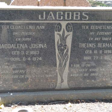 JACOBS Theunis Hermanus 1896-1963 &amp; Magdalena Josina 1883-1974
