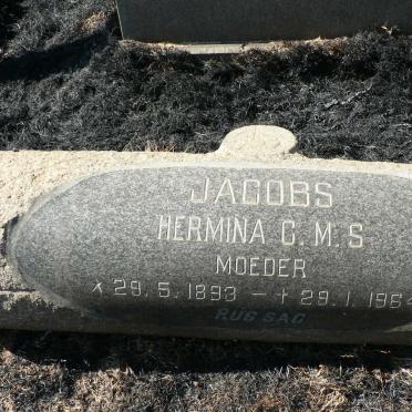 JACOBS Christiaan A. 1891-1945 &amp; Hermina C.M.S. 1893-1964