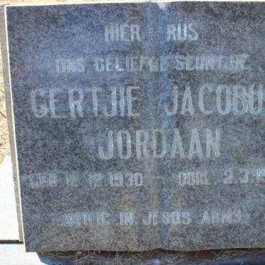 JORDAAN Gertjie Jacobus 1930-1931
