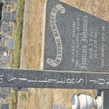 JONES Francois Johannes, DE VILLIERS 1925-1973