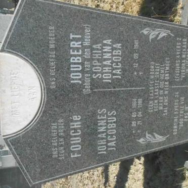 JOUBERT Sophia Johanna Jacoba nee VAN DEN HEEVER 1941- :: FOUCHÉ Johannes Jacobus 1964-1998