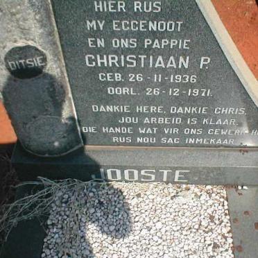 JOOSTE Christiaan P. 1936-1971