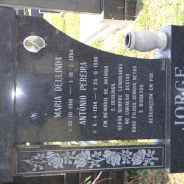 JORGE António Pereira 1914-1996 &amp; Maria Deulinda 1918-1984