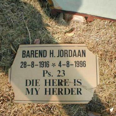 JORDAAN Barend H. 1916-1996