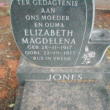 JONES Elizabeth Magdelena 1917-1977