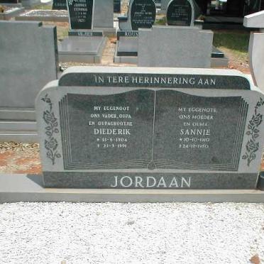 JORDAAN Diederik 1904-1991 &amp; Sannie 1910-1980