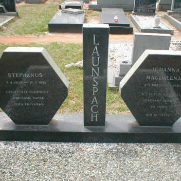 LAUNSPACH Stephanus 190?-1995 &amp; Johanna Magdalena 1912-1980