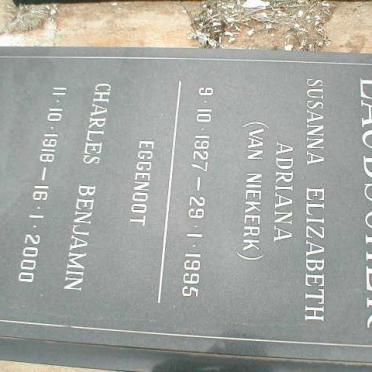 LAUBSCHER Charles Benjamin 1918-2000 &amp; Susanna Elizabeth Adriana VAN NIEKERK 1927-1995