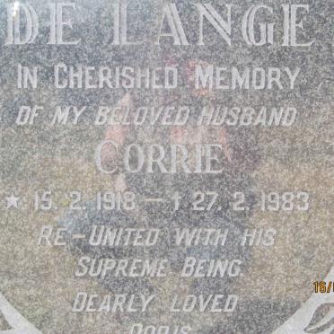 LANGE Corrie, de 1918-1983