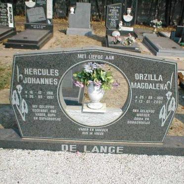 LANGE Hercules Johannes, de 1910-1997 &amp; Orzilla Magdalena 1915-2001