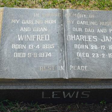 LEWIS Charles James 1894-1969 &amp; Winifred 1895-1974