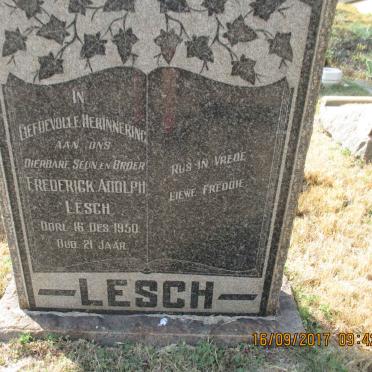LESCH Frederick Adolph  -1950