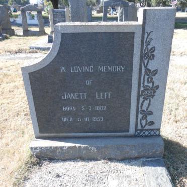 LEFF Janett 1882-1953