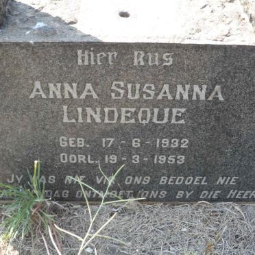LINDEQUE Anna Susanna 1932-1953