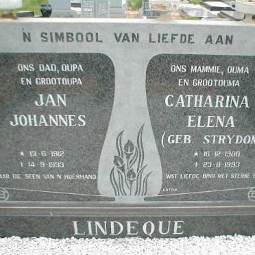 LINDEQUE Jan Johannes 1912-1993 &amp; Catharina Elena STRYDOM 1908-1993