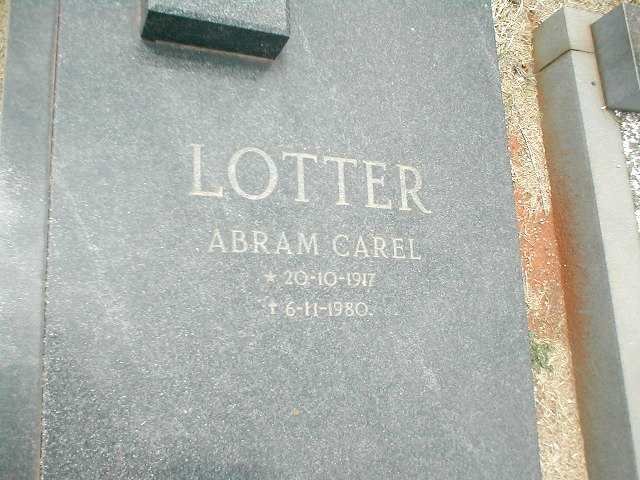 LOTTER Abram Carel 1917-1980