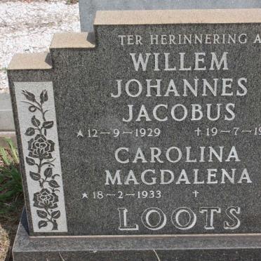 LOOTS Willem Johannes Jacobus 1929-1983 &amp; Carolina Magdalena 1933-
