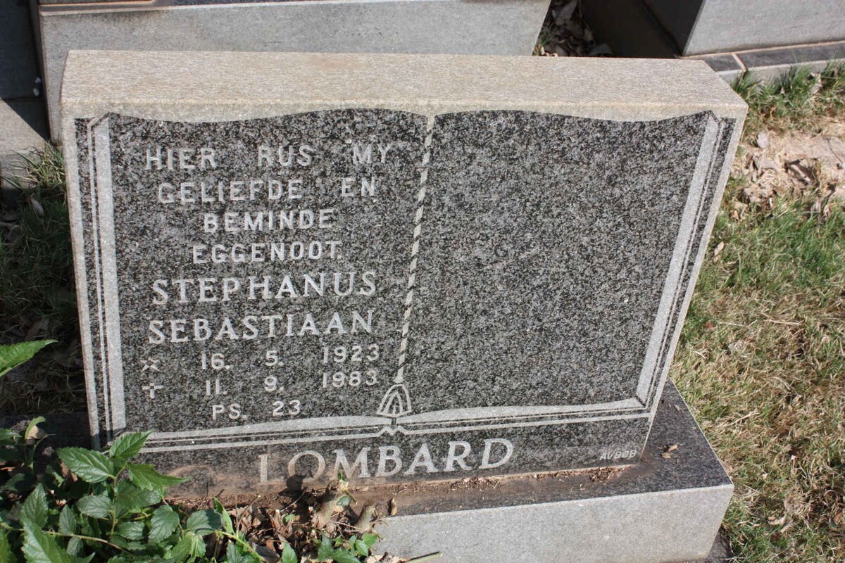 LOMBARD Stephanus Sebastiaan 1923-1983