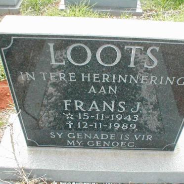 LOOTS Frans J. 1943-1989