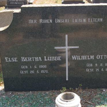 LÜBBE Wilhelm Otto 1899-1961 &amp; Else Bertha 1906-1975