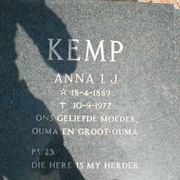 KEMP Anna I.J. 1889-1977