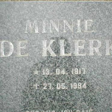 KLERK Minnie, de 1917-1994