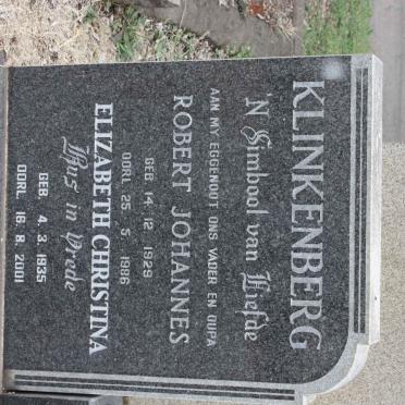 KLINKENBERG Robert Johannes 1929-1986 &amp; Elizabeth Christina 1935-2001