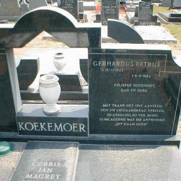 KOEKEMOER Gerhardus Petrus 1923-1984