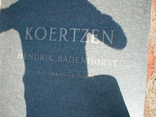 KOERTZEN Hendrik Badenhorst 1914-1975