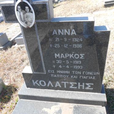 KOLATSIS Markos 1919-1993 &amp; Anna 1924-1986