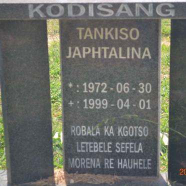 KODISANG Tankiso Japhtalina 1972-1999