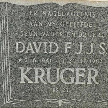 KRUGER David F.J.J.S. 1941-1982