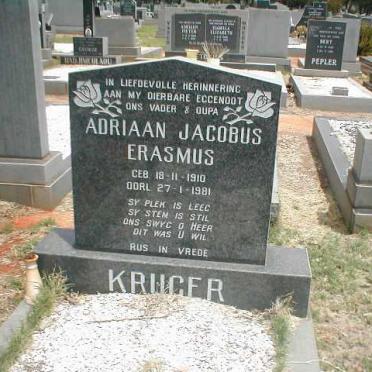 KRUGER Adriaan Jacobus Erasmus 1910-1981