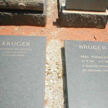 KRUGER Hendrik Francois 1912-1979 &amp; Anna Magdalena 1914-1963