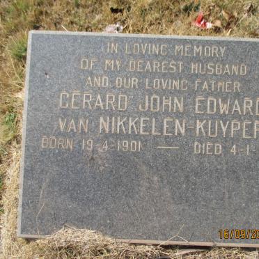 KUYPER Gerard John Edward, VAN NIKKELEN 1901-1971