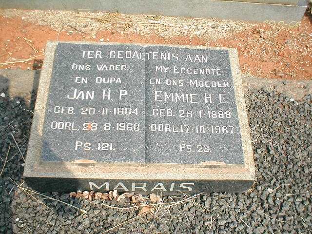 MARAIS Jan H.P. 1884-1968 &amp; Emmie H.E. 1888-1967