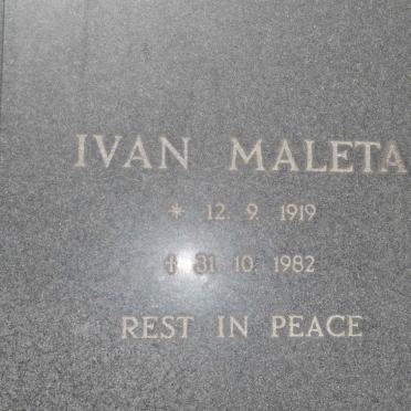 MALETA Ivan 1919-1982