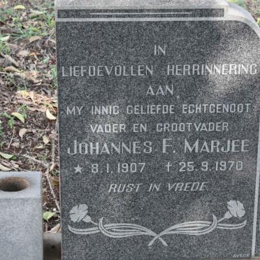 MARJEE Johannes F. 1907-1970