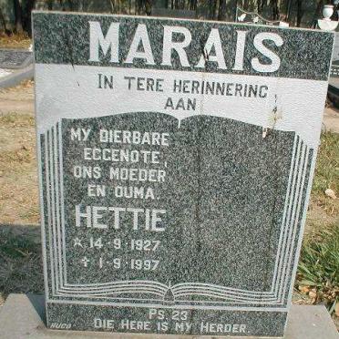 MARAIS Hettie 1927-1997