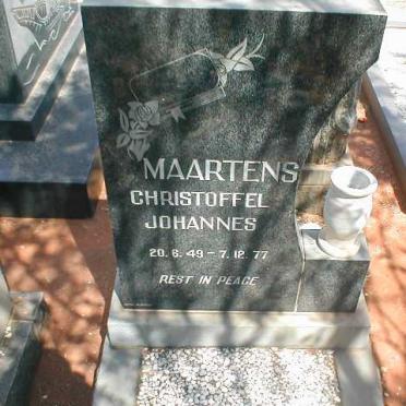 MAARTENS Christoffel Johannes 1949-1977