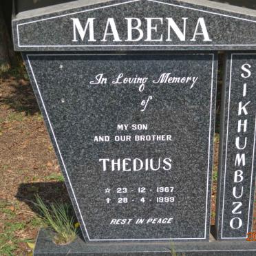 MABENA Sikhumbuzo Thedius 1967-1999