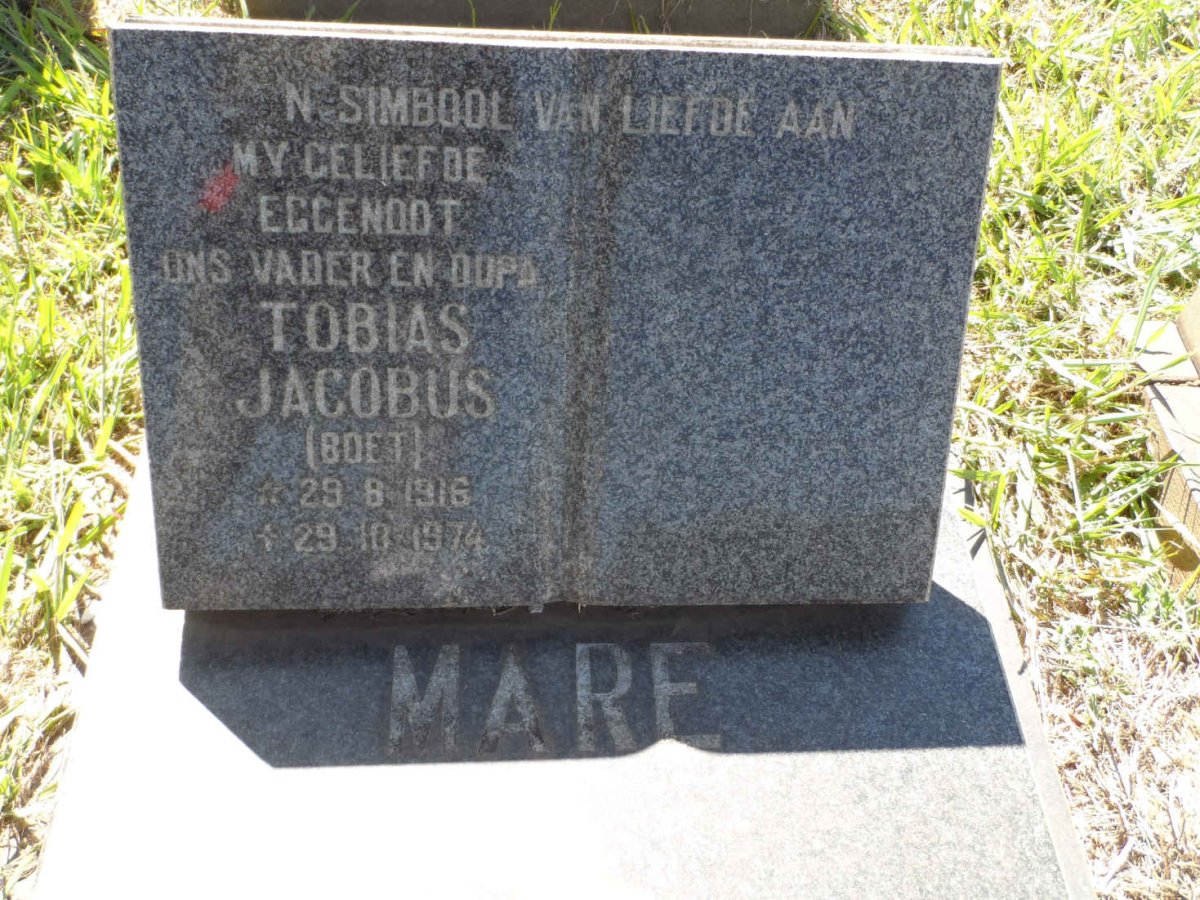 MARÉ Tobias Jacobus 1916-1974 &amp; Hantie 1922-2008