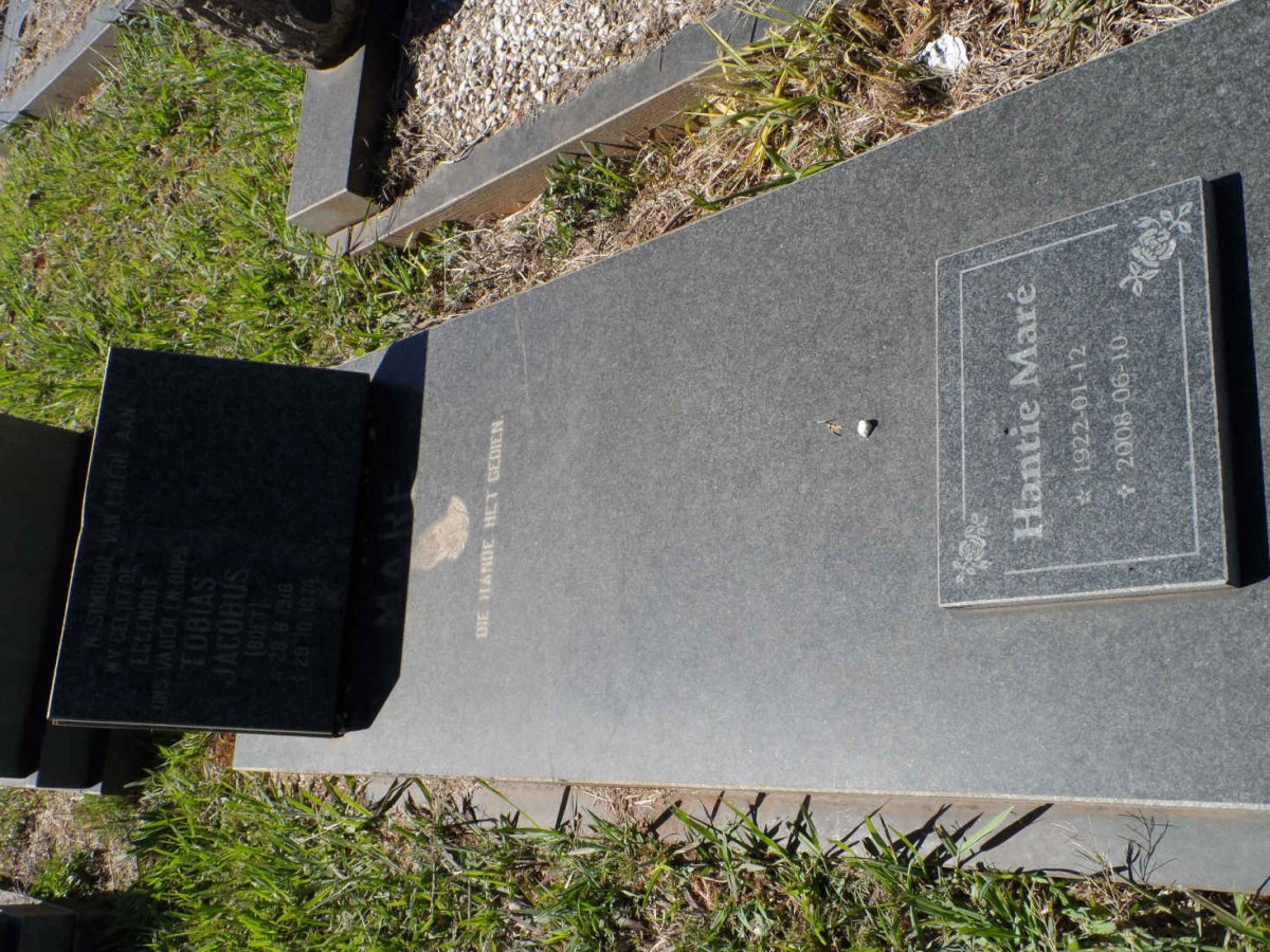 MARÉ Tobias Jacobus 1916-1974 &amp; Hantie 1922-2008